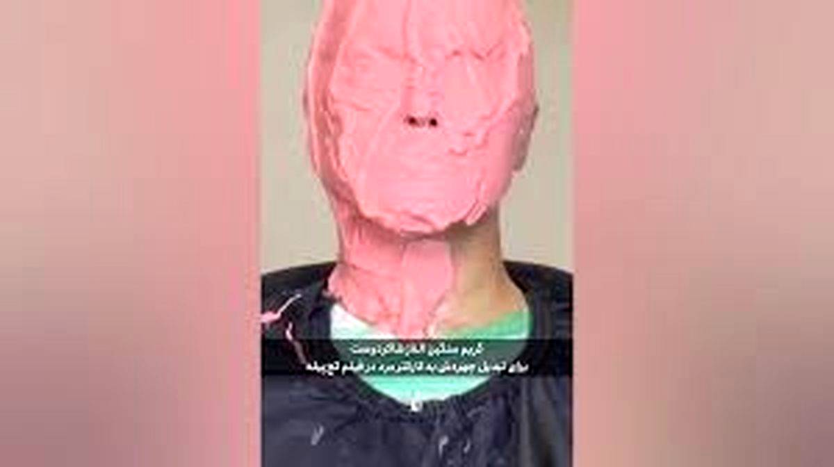 مراحل گریم سنگین الناز شاکردوست برای یک نقش مردانه / ویدئو